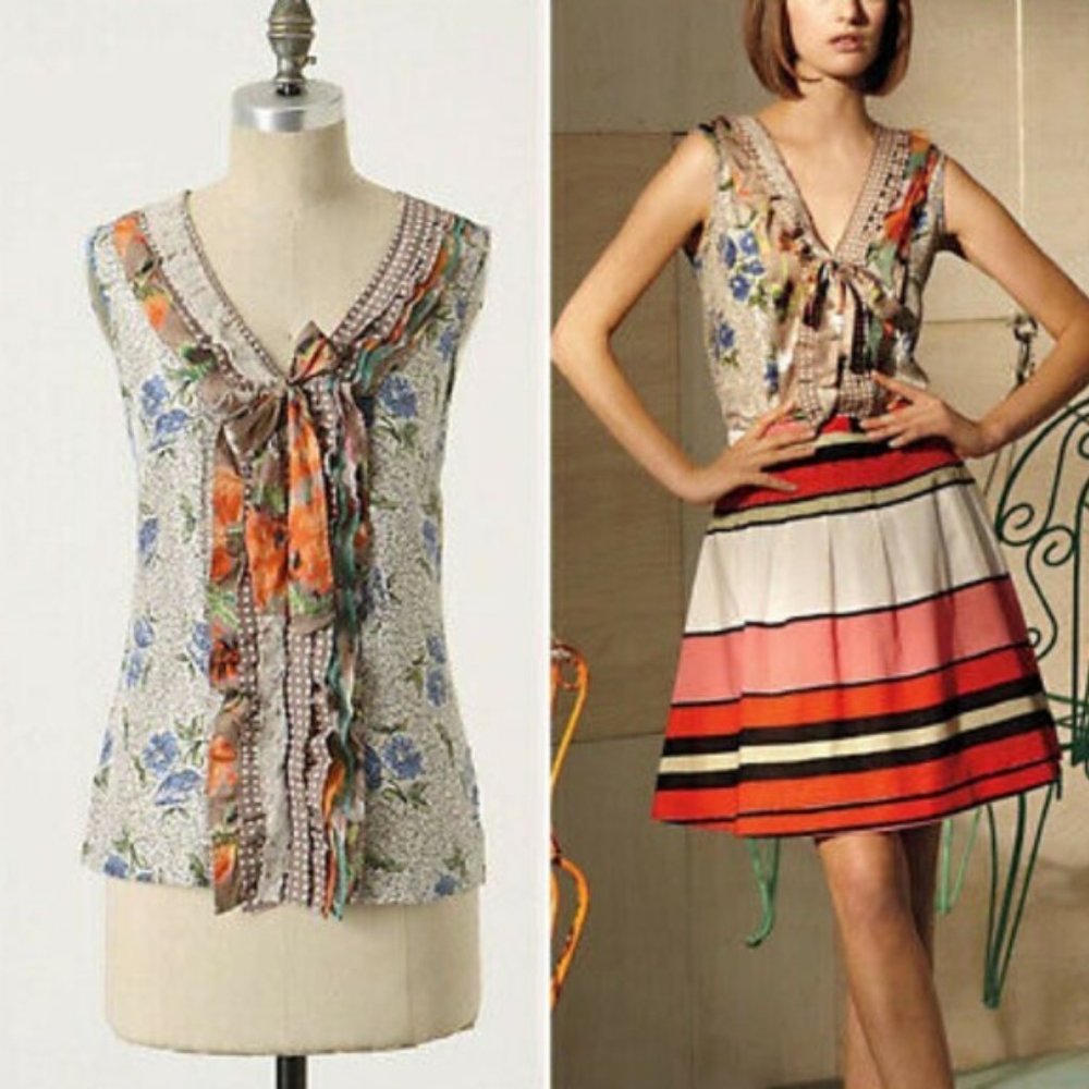 Anthropologie Patches and Petals tank